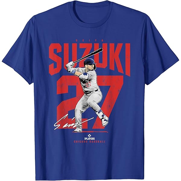Amazon | 鈴木誠也|シカゴ野球選手|MLBSSI3001 Tシャツ | Tシャツ